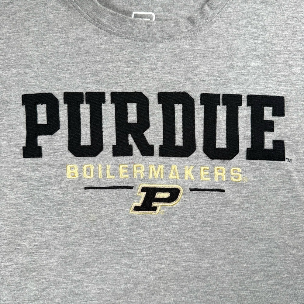 Purdue Boilermakers Mens Large Gray Short‎ Sleeve T-Shirt NCAA Collegiate